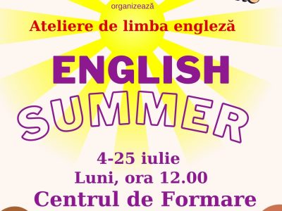 Ateliere de limba engleză pentru copii la Biblioteca Județeană, între 4 – 25 iulie 2022