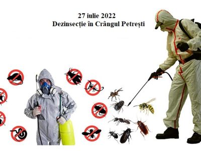 Dezinsecție în Crângul Petrești, miercuri 27 iulie 2022