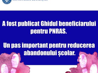 Ultimele zile pentru depunere PNRAS- Abandon Școlar
