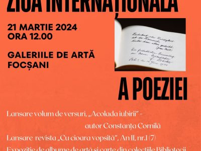 Ziua Internațională a Poeziei – 21 martie 2024