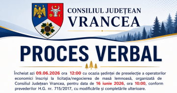 PROCES VERBAL – preselecția operatorilor economici înscriși la licitația/negocierea de masă lemnoasă