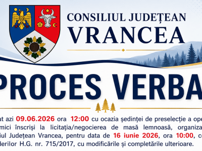 PROCES VERBAL – preselecția operatorilor economici înscriși la licitația/negocierea de masă lemnoasă