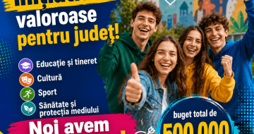 Jumătate de milion de lei pentru viitorul tinerilor din Vrancea: Consiliul Județean Vrancea a desemnat câștigătorii finanțărilor pe Legea 350