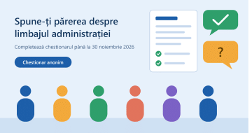Chestionar privind claritatea limbajului utilizat de administrația publică în relația cu cetățenii